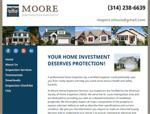 Tablet Screenshot of moorehomeinspection.com